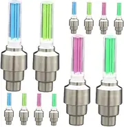 UPKOCH 12pcs LED Bike Wheel Lights: Colorful Glowing Tire Valve Caps for Bicycles - Tire Valve to Enhance Safety at Night