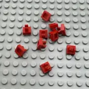 LEGO Tile Modified - Red - 1 x 1 with Open O Clip - QTY x10