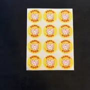Vintage 80’s Trend Scratch & Sniff “POPPIN’ GOOD” Popcorn Sticker Sheet