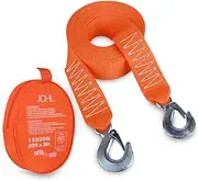 JCHL Tow Strap Heavy Duty with Hooks 2" x20' 15,000LB Recovery Strap 6,8 Tons Towing Strap with Safety Hooks Polyester