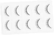 NIYANGLE False Eyelash Extensions 1 Pair Natural Half Lashes Wispy Curly for Women Easy Apply