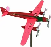Airplane Garden Spinner | Flying Airplane Wind Energy Sculpture - Yard Art Lawn Ornament, Wind Direction Indicators Reels for Outdoor Decorations