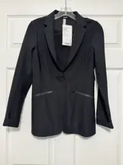 ATHLETA Interstellar Blazer Black Work Jacket size 2 Business Travel New