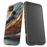 For Google Pixel 4a Tough Protective Cover, Magic Mountain River