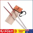 Folding Chopsticks, Tableware for Outdoor Camping Picnic Chopsticks (Brown) AU