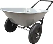 Two Wheel Poly Tray Wheelbarrow, 5 Cubic Foot