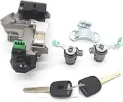 Complete Lock Set Ignition Switch Door Lock Barrel with 2 Keys CRV 2003-2006 Car Door Lock Latch