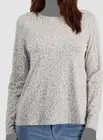 $45 Style & Co Women's Gray Modal Cotton Animal-Print Long-Sleeve Top Petite PXL
