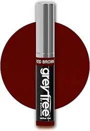 Greyfree Root touch up hair mascara temporary cover conceal gray roots hair lines eyebrows mens mustache and beards Red-Brown