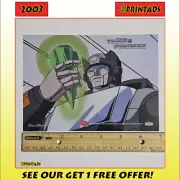 2003 Kup Large Transformers Animation Art Cel Card!