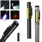 Tactical Flashlight Small LED Torch UV Light Mini Pen Super Bright Penlight USB