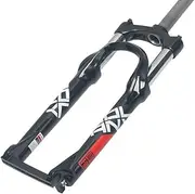 Mountain Bike Front Fork 24 Inch Travel 100mm MTB Air Suspension Fork Manual Lockout Bike Suspension Fork 1-1/8 Straight Tube QR 9mm