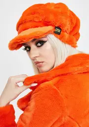 [Strange Couture] PurrPurr Faux Fur Paperboy Cap