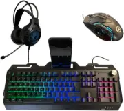 Wired Keyboard, Esports Headset with Microphone, and Precision Gaming Mouse Comb