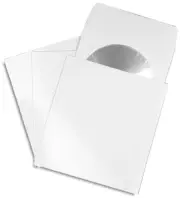 200-Pak WHITE Paperboard 5 5/8" x 6" CD/DVD Sleeves for Discs in Paper Sleeves