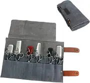 OFFIGAM 1pc Slot Hairdressing Scissor Bag Styling Tools Pouch for Barbers Compact Rollable Organizer for Combs Scissors and Hair Clippers for Salon Use