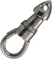 [Generic] Swivel Clasp Hooks | Stainless Steel Snap Clip,Swivel Lanyard Snap Hook with Key Rings, Metal Keychain Hooks for Lanyard Crafting