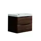 Ancona Wall Hung Bathroom Vanity 600Mm Rose Wood mdf Bathroom Sinks