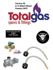 Marshall LPG DUAL MANUAL GAS REGULATOR KIT - REG Caravan Home 600mm LCC