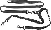 BESPORTBLE One Tow Two Traction Ropes Car Dog Leashes Dog Small Breed Dog Chain Leads Dog Cable Retractable Walk Run Puppy Tie Out Feeder Multi No Hands Leash Pet Leash Polyester Black