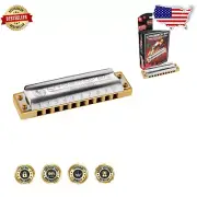 Versatile E Flat Crossover Harmonica with Sturdy Zipper Case and Bamboo Design