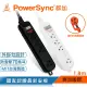 【PowerSync 群加】3P 1開4插加大距離防雷擊延長線附掛勾1.8m(2色)