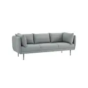 Modern Furniture SUPRA 3 Seater Sofa - Pale Silver