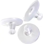 [TTSAM] Silicone Earring Backs,Clear Rubber Earring Backs,Earring Safety Back Stopper Clutch Ear Locking with Pad (Pack of 100)