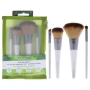 On-The-Go Style Brush Kit by Ecotools for Women - 4 Pc Complexion Blending Br...