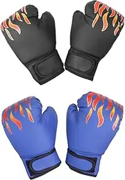 CAQYPVH 2 Pairs of Children's Boxing Gloves, Training Box Gloves, Comfortable Sparring Gloves, Boxing Gloves for MMA, Punching Bag