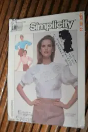 Simplicity 8511 Misses' Blouse Sz 10 12 14 Sewing Pattern Uncut