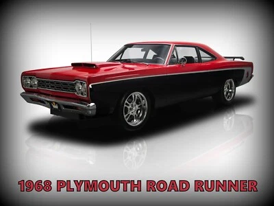 1968 Plymouth Road Runner Metal Sign: 12x16" & Ships Free