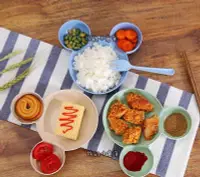 在飛比找Yahoo!奇摩拍賣優惠-台灣現貨🎯可愛米奇造型 小麥秸稈分格餐碗盤 桔桿兒童餐具 #