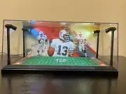 2 Mini Helmet display case with LED lights - Custom - Dan Marino + Dolphins