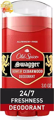 Old Spice Swagger Red Zone Men Deodorant 3oz Alum-Free Cedarwood