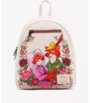 Loungefly Disney Robin Hood & Maid Marian Floral Mini Backpack-Wedding SEALED