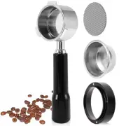 54mm Bottomless Portafilter - Complete Set with Dosing Funnel, Puck Screen, &...