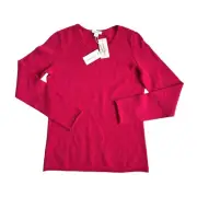 NEW! Sundance Women's Berry Pink Keyes 100% Cashmere Sweater (SIZE XS)