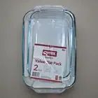 Pyrex Basics Clear Oblong Glass Baking Dishes - 2 Piece Value-plus Pack Set-3&4Q
