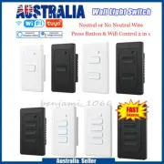 1/2/3/4 Gang WIFI & Button Wall Light Switch Smart Home Support Google/Alexa AU