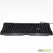 AST Wired Computer Keyboard with USB Connection Comes W/Keyboard Risers- Black