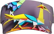 Origami Multicolor Papercraft Cranes 1 Print Sunscreen Visor Hats for Women Men Adjustable Empty Top Beach Cap Hat Adults Outdoor Sports, Black, One Size