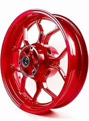 Red Rear Wheel Rim Compatible with Yamaha YZF R3 R25 2015-2024 ABS include, MT03 MT25 2015-2024, Bearing included, Motorcycle Replacement Accessories Parts