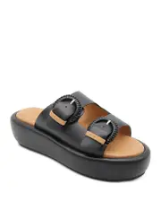 Gentle Souls by Kenneth Cole Women's Theresa Double Buckle Platform Sandals