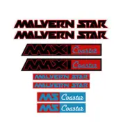 Malvern Star - Maxi COASTER red decal set - old school bmx