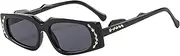 [Bsreyeop] Fashion Luxury Sunglasses for Women Stylish Small Frame Shades Glasses Gradient Cute Narrow Frame Non-Polarized