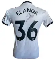 Anthony Elanga Signed Manchester United 2022/2023 Away Shirt