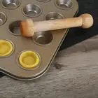 Portable Wooden Baking Eggtart Mold Dough Press Pastry Tools Tart Tamper