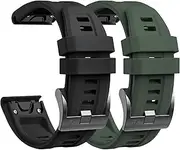 lepmok 26mm Band for Garmin Fenix7X/Fenix 7X Solar/Fenix 7X Sapphire Solar/Fenix 6X/Fenix 6X Pro/Fenix 6X Sapphire/Fenix 5X Puls/Fenix 5X Sapphire (2-pack)