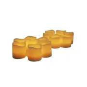 EcoGecko 87032-12 2 x 2 in. Real Wax LED Votive Candles with Timer Set of 12